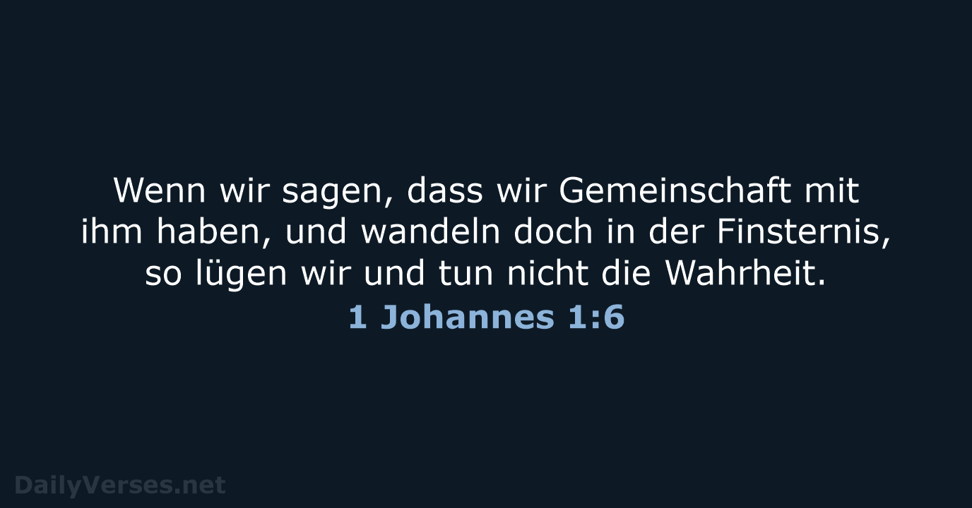1 Johannes 1:6 - LUT