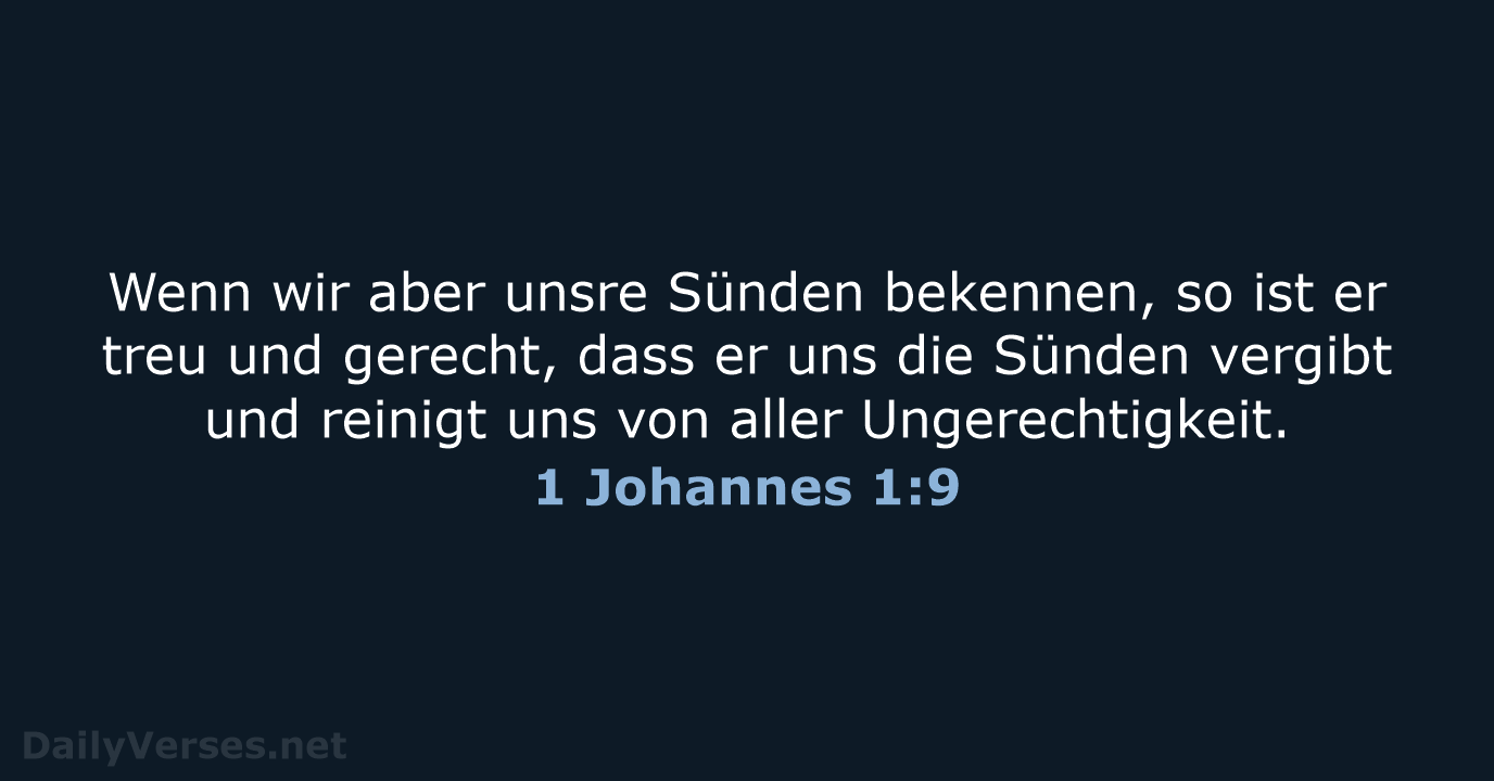 1 Johannes 1:9 - LUT