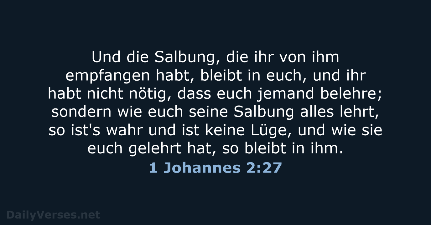 1 Johannes 2:27 - LUT