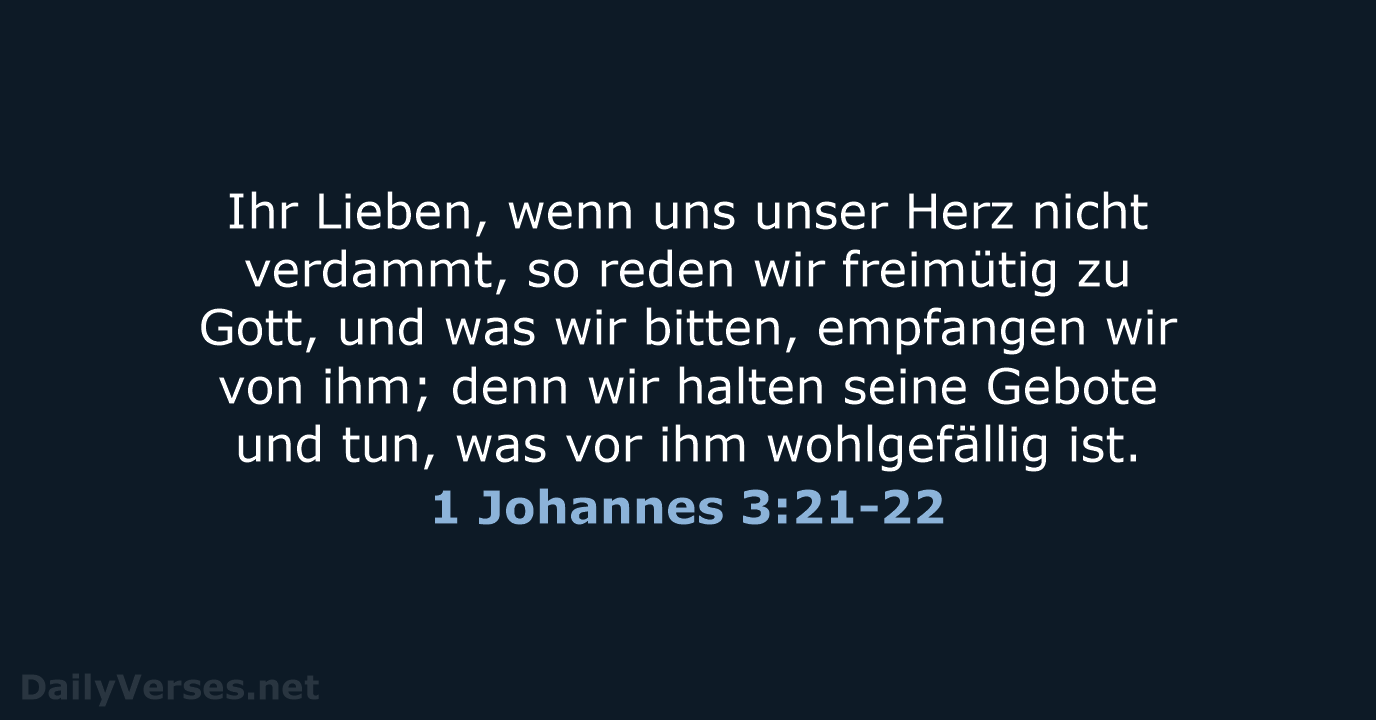 1 Johannes 3:21-22 - LUT