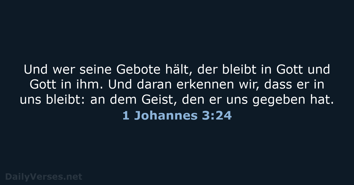 1 Johannes 3:24 - LUT