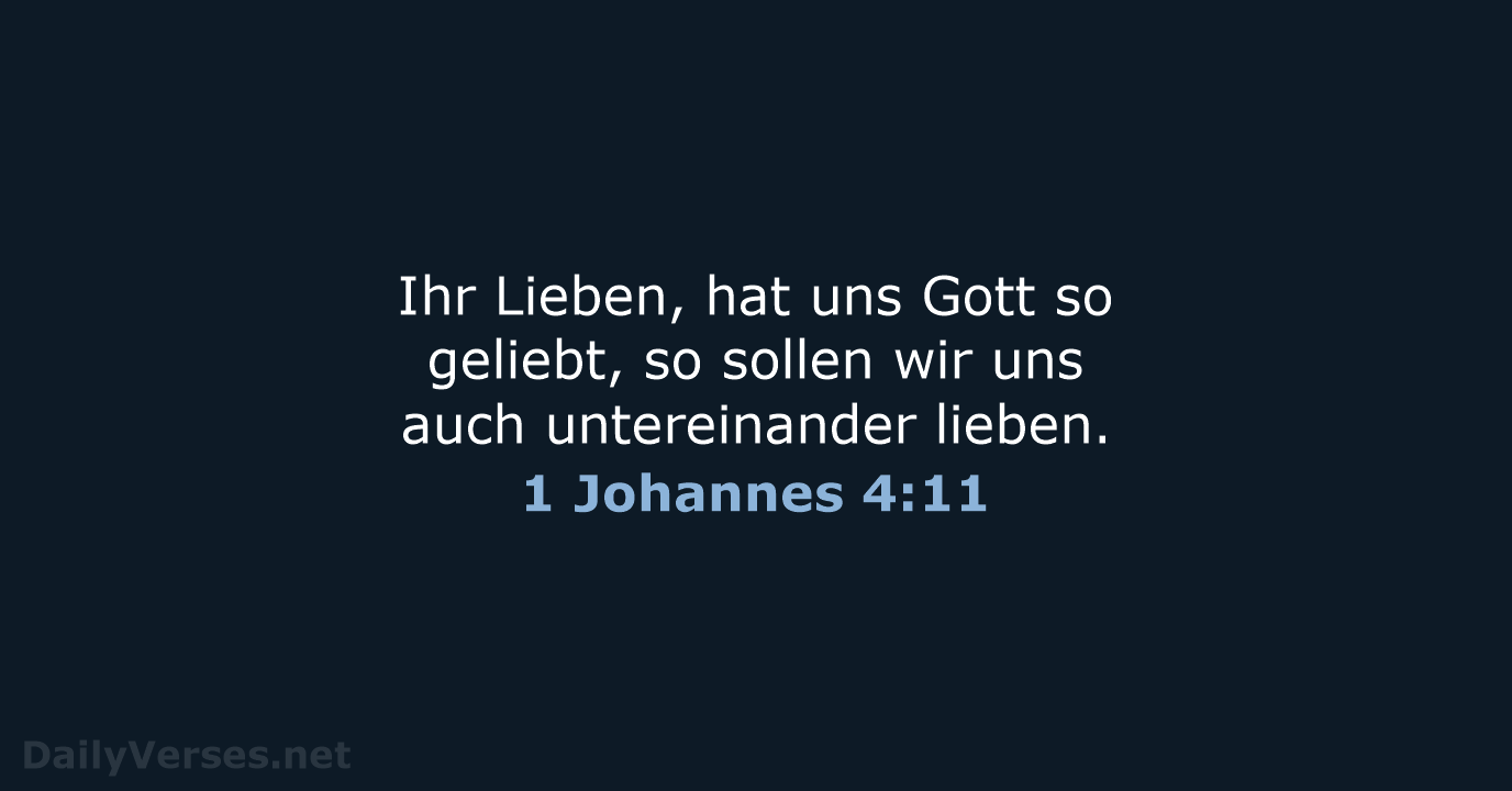 1 Johannes 4:11 - LUT
