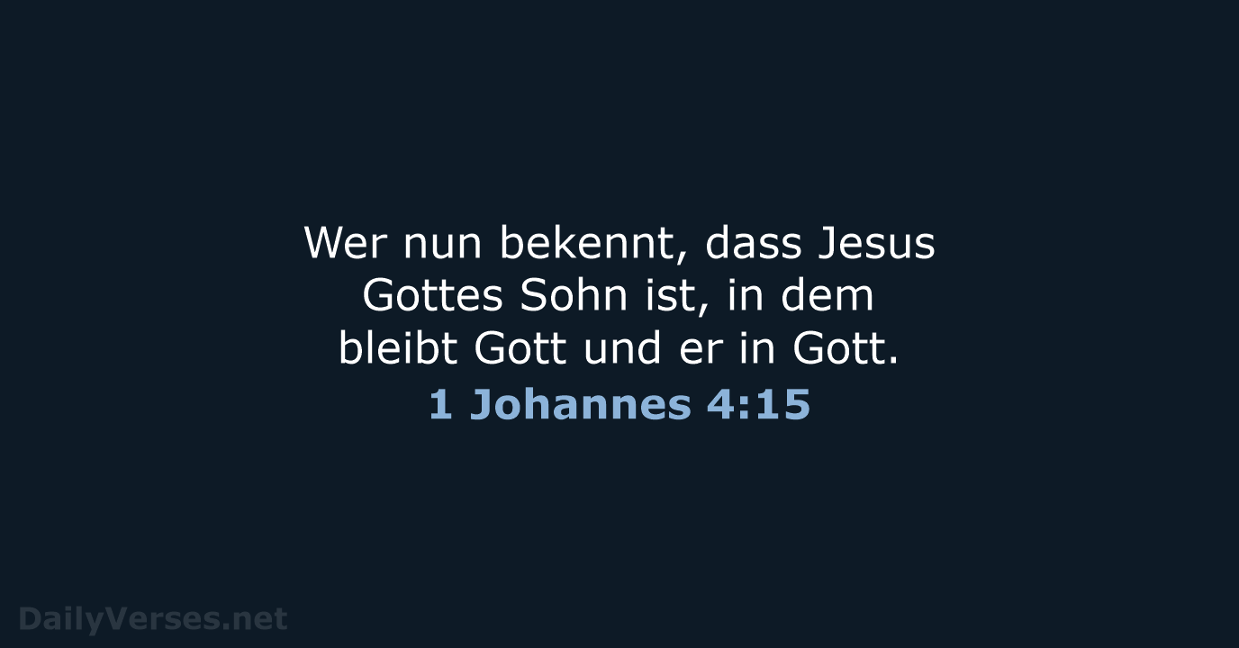 1 Johannes 4:15 - LUT