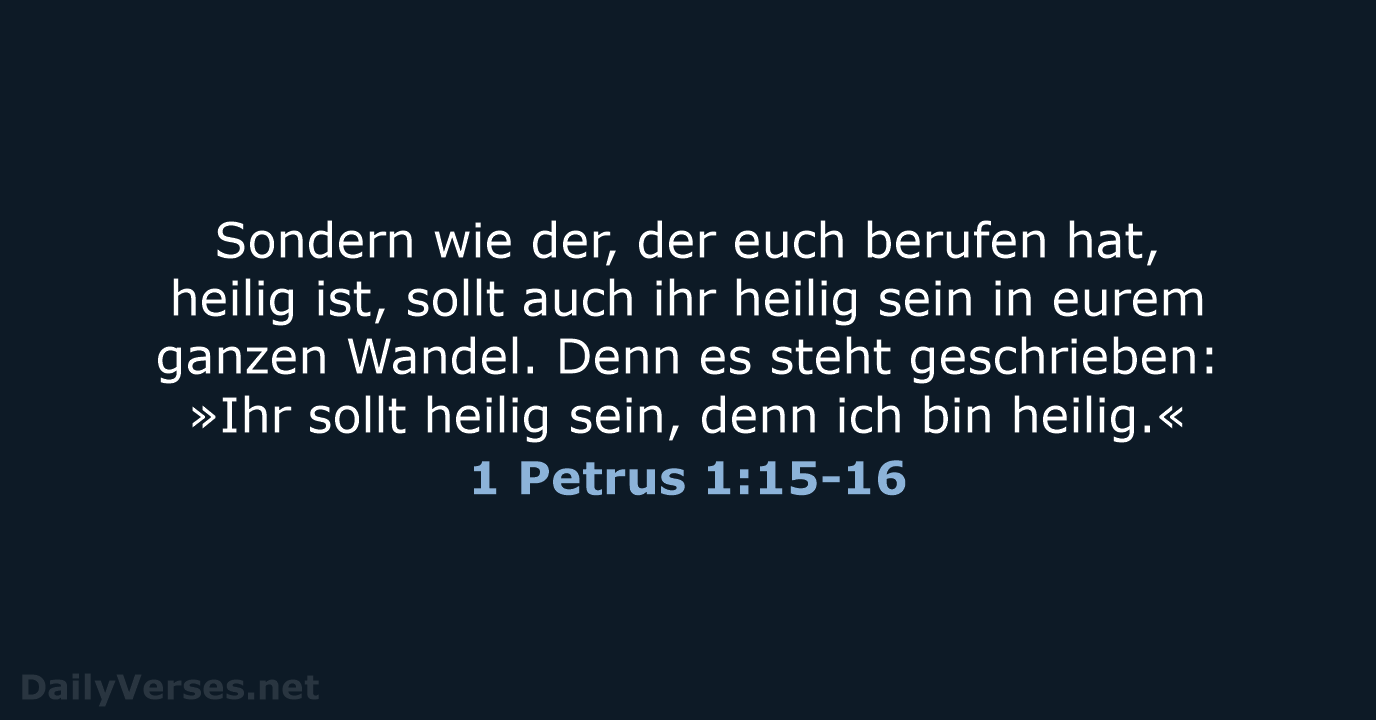 1 Petrus 1:15-16 - LUT