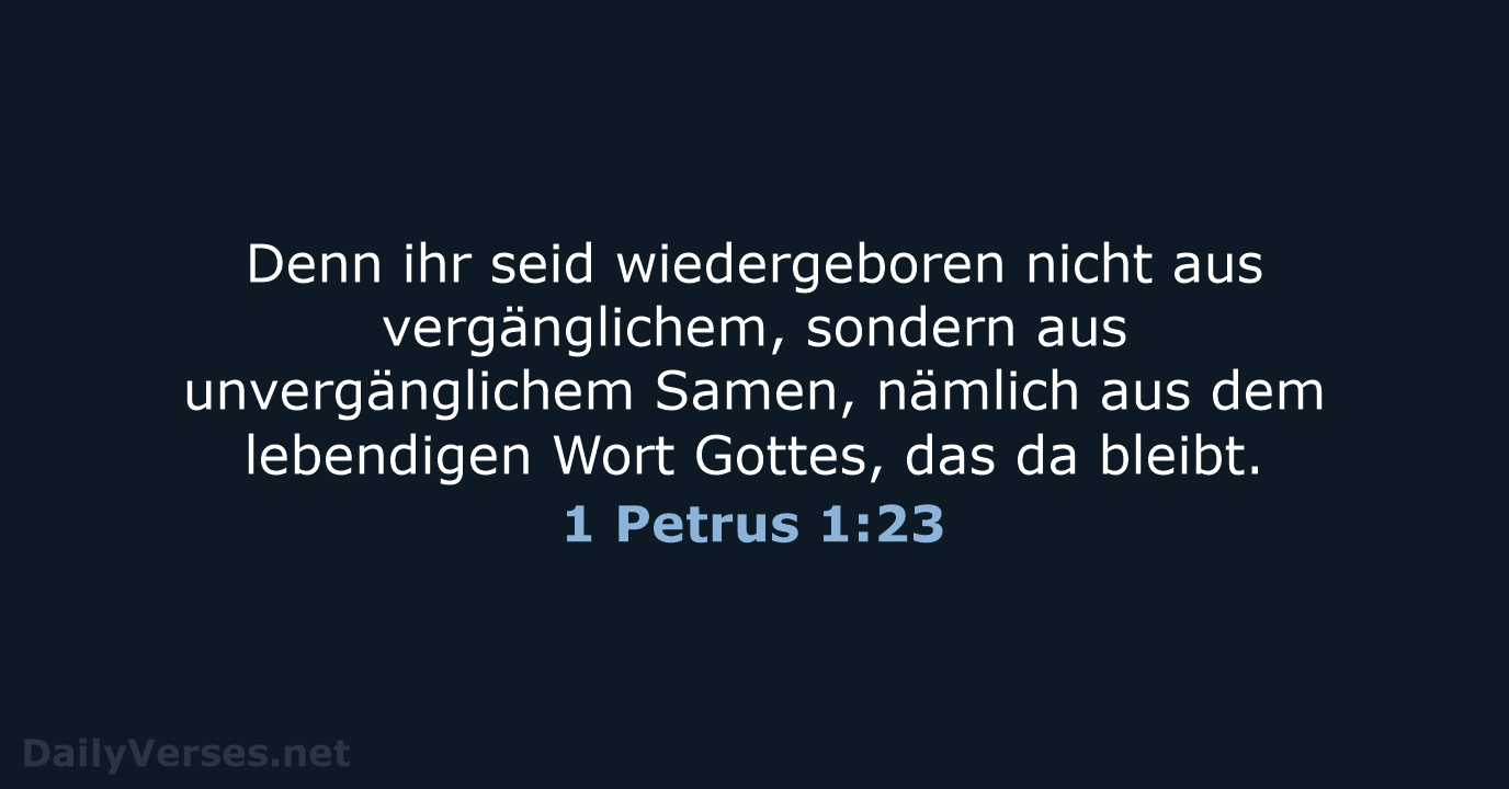 1 Petrus 1:23 - LUT