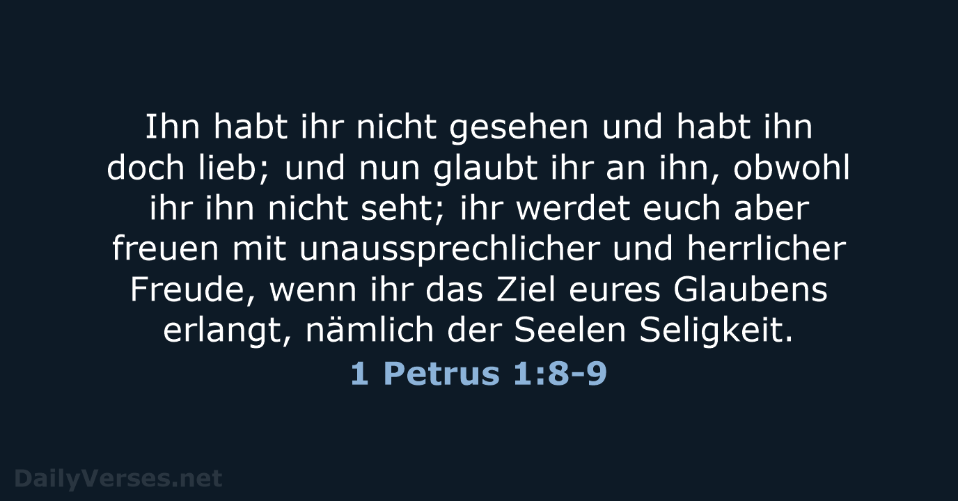 1 Petrus 1:8-9 - LUT