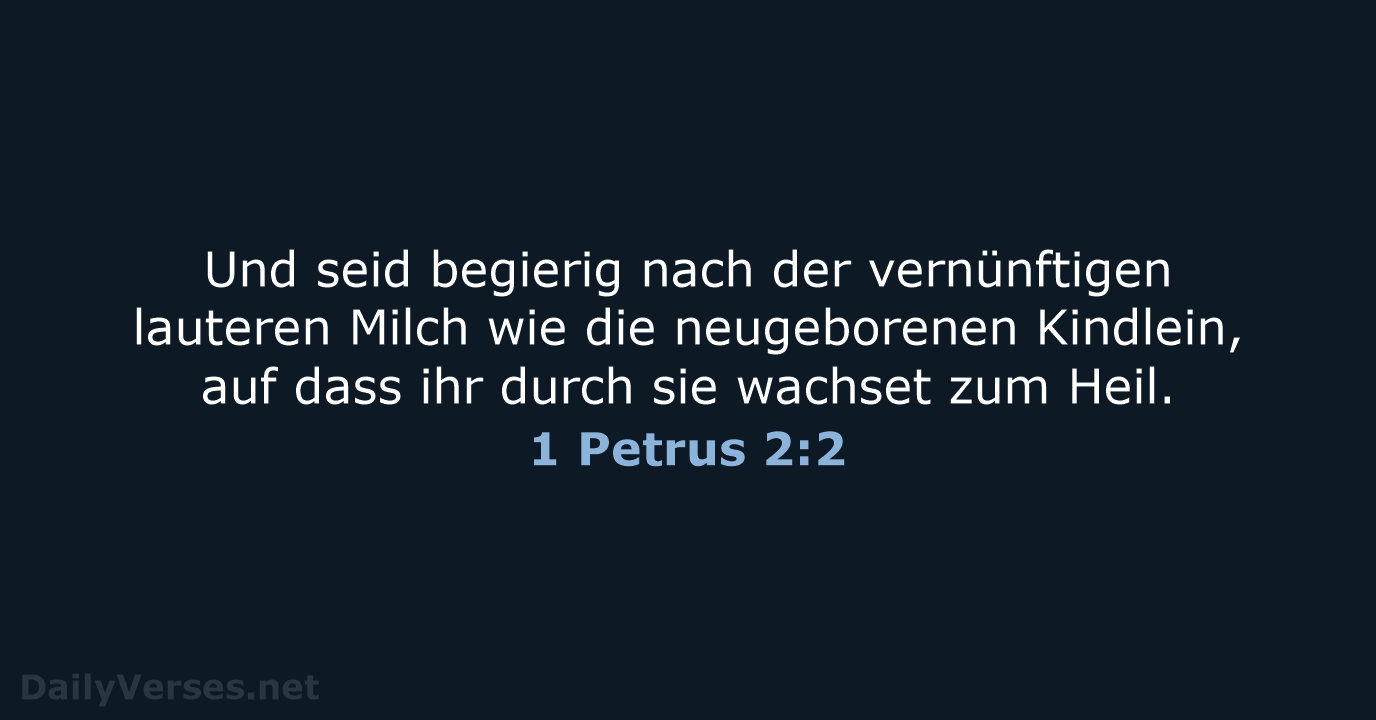 1 Petrus 2:2 - LUT
