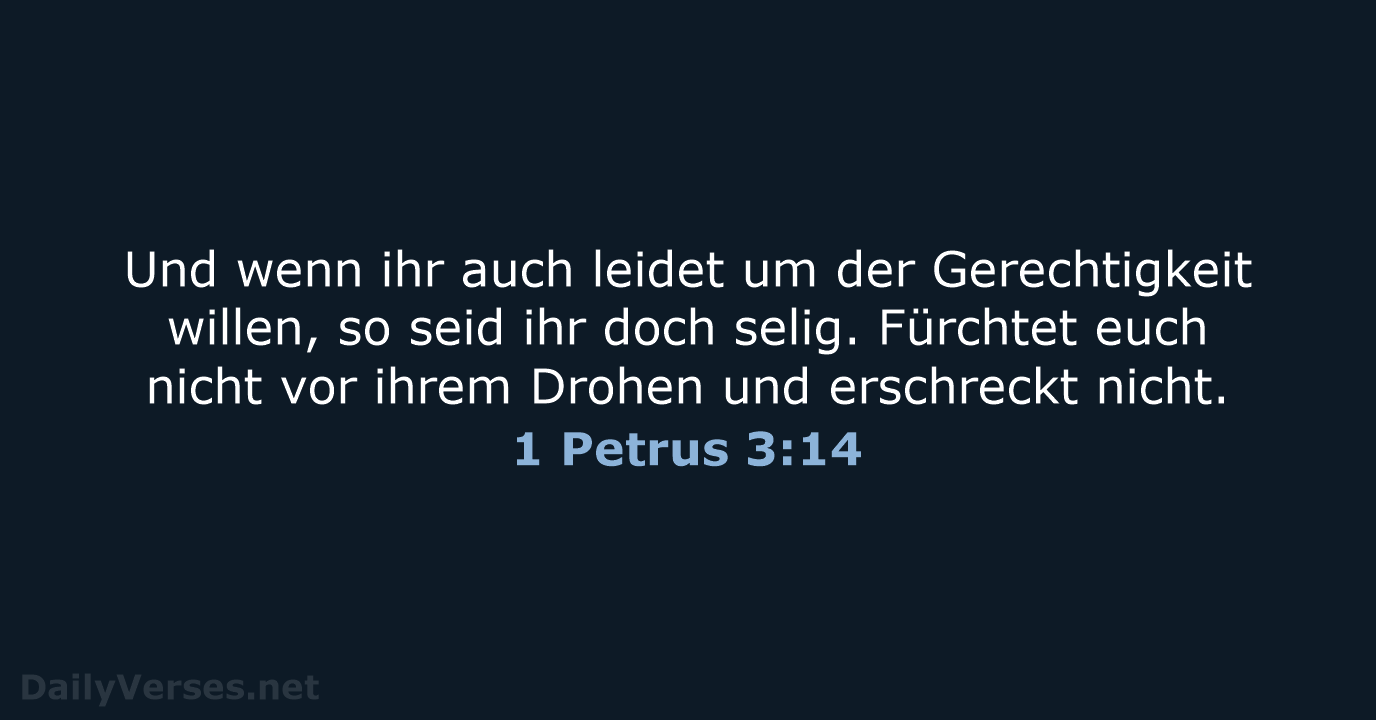 1 Petrus 3:14 - LUT