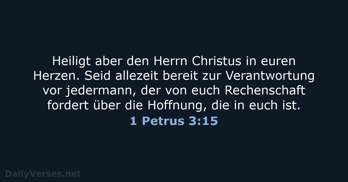 1 Petrus 3:15 - LUT