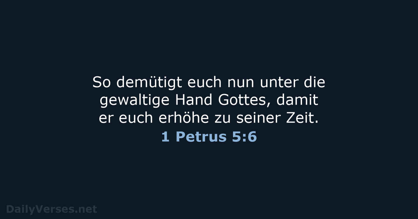1 Petrus 5:6 - LUT