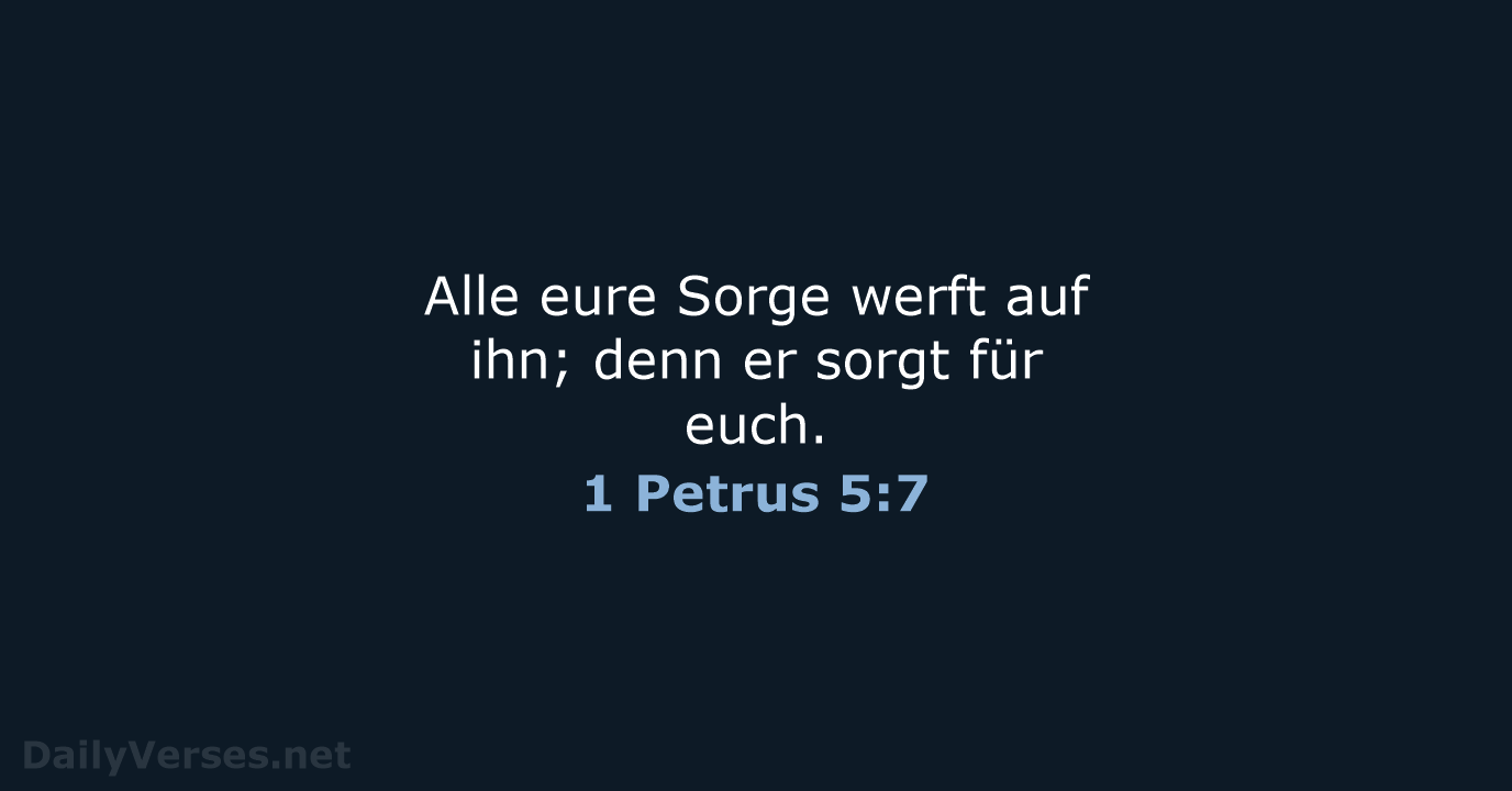 1 Petrus 5:7 - LUT