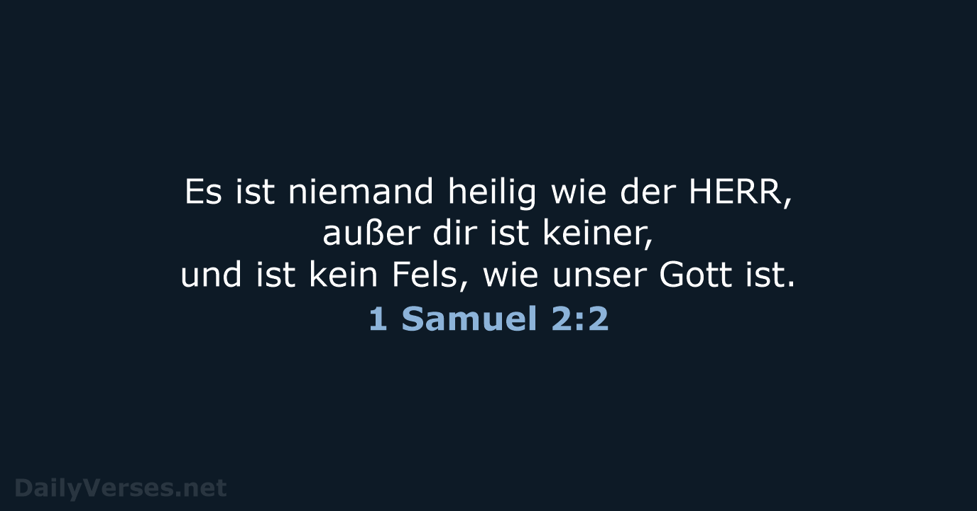 1 Samuel 2:2 - LUT