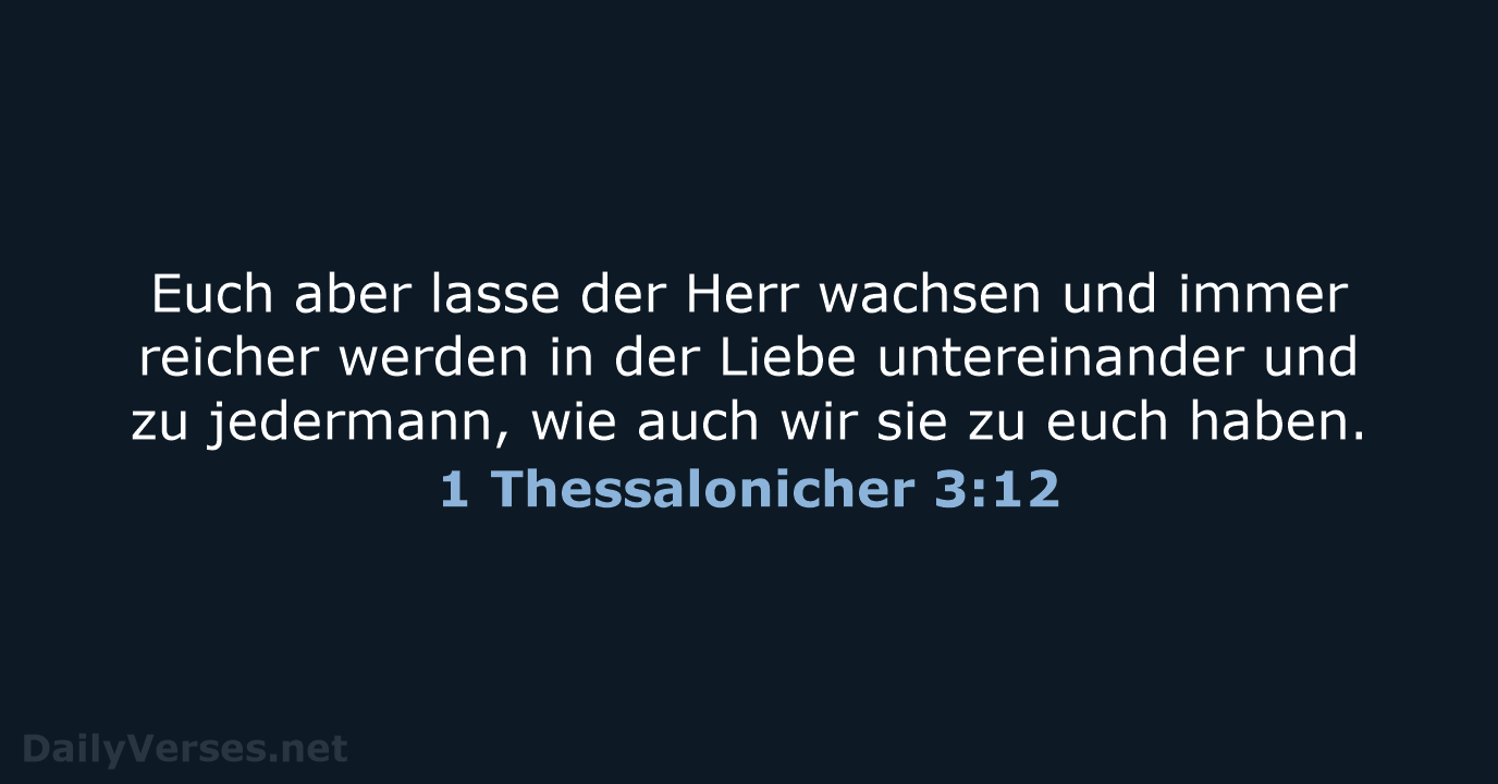 1 Thessalonicher 3:12 - LUT