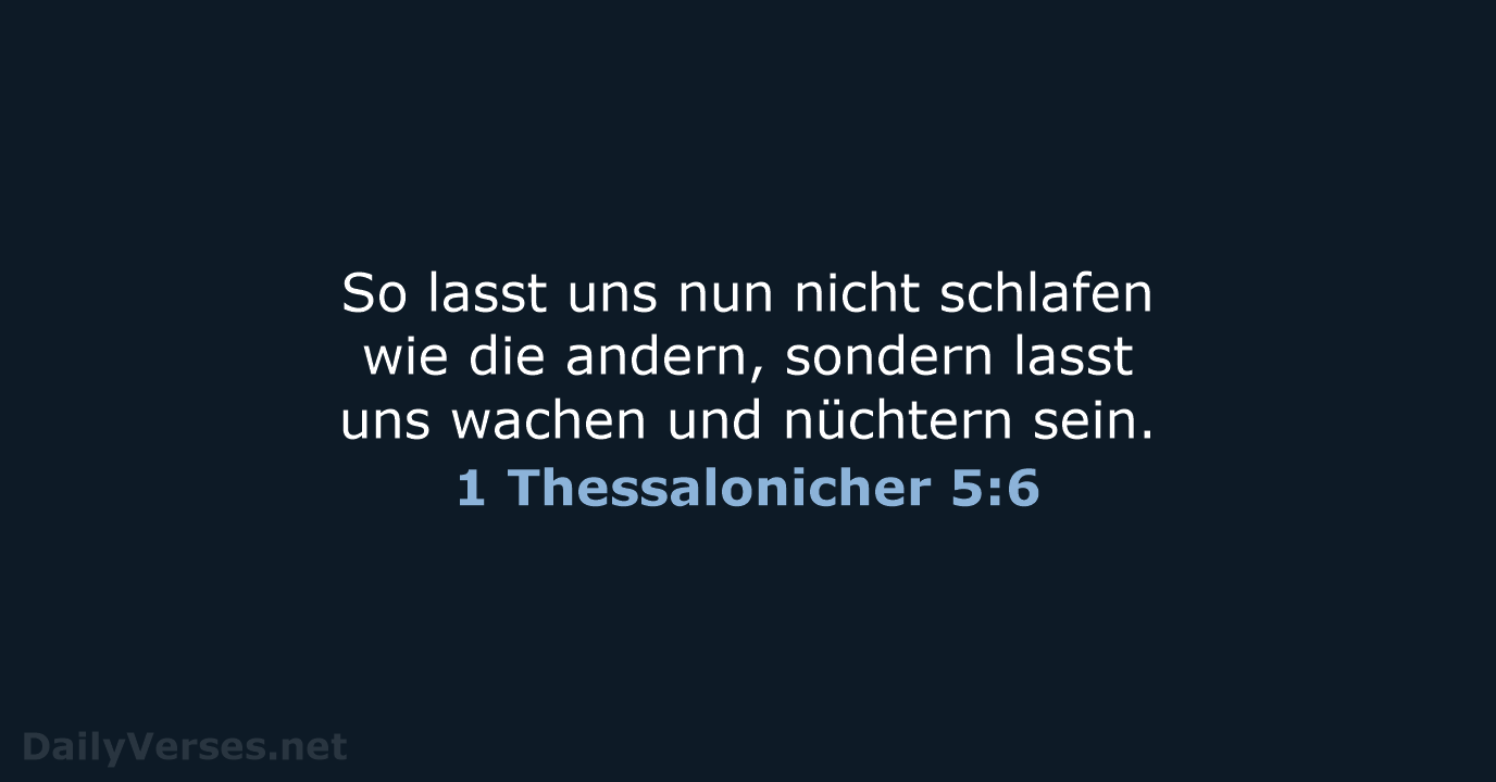 1 Thessalonicher 5:6 - LUT