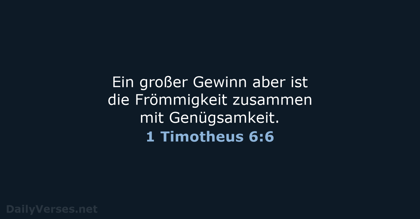 1 Timotheus 6:6 - LUT