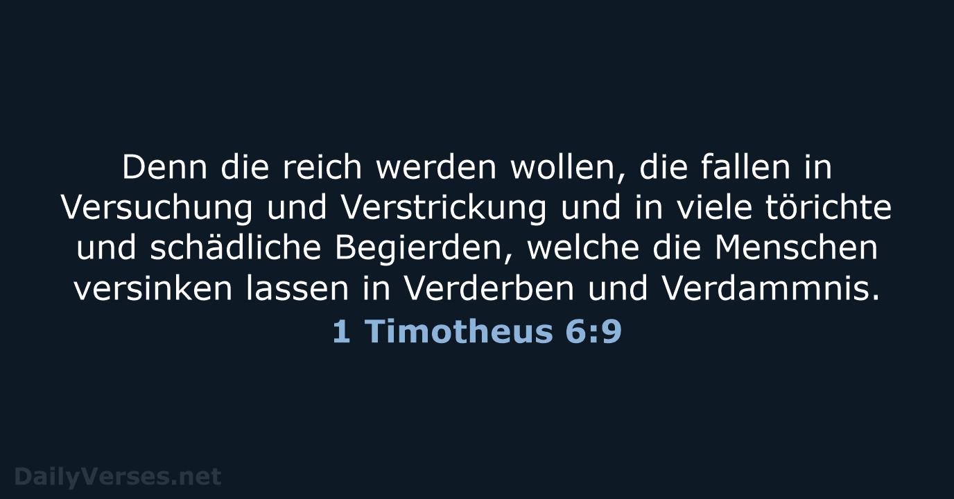 1 Timotheus 6:9 - LUT