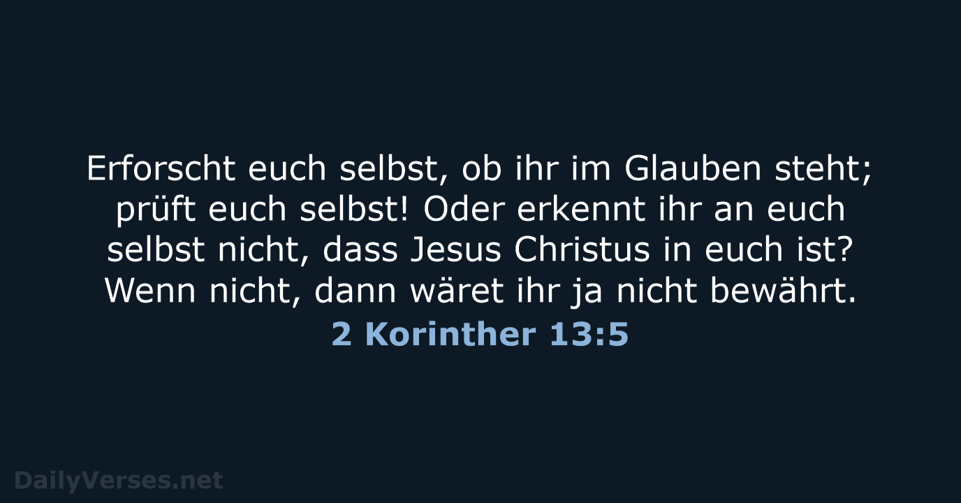 2 Korinther 13:5 - LUT