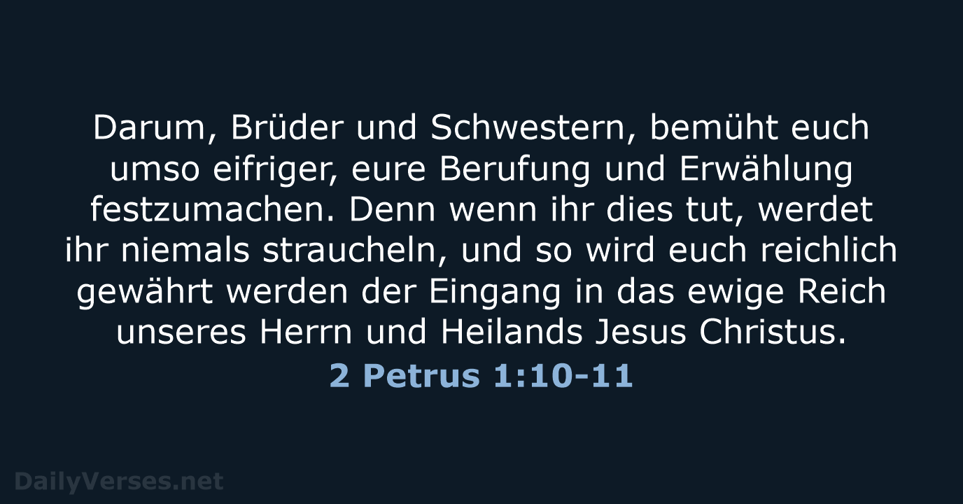 2 Petrus 1:10-11 - LUT