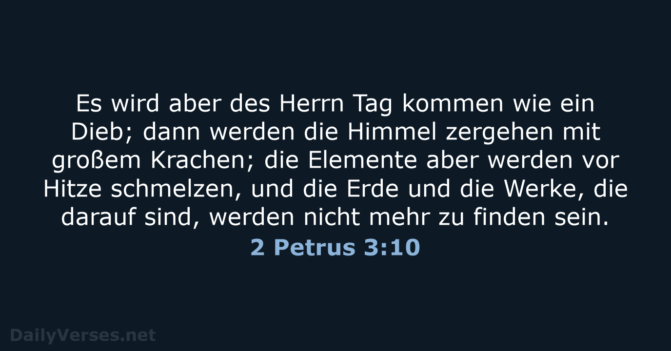 2 Petrus 3:10 - LUT