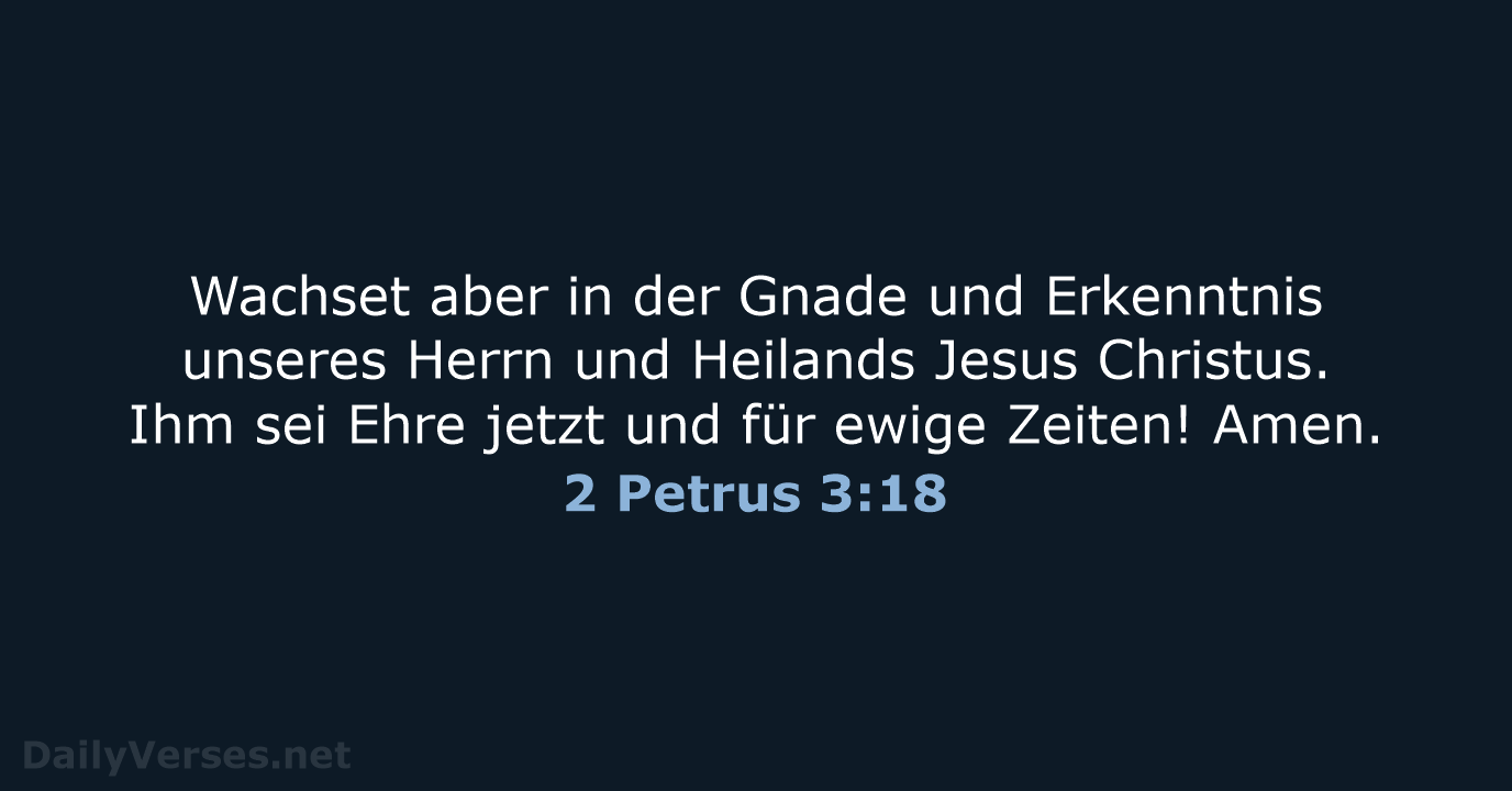 2 Petrus 3:18 - LUT