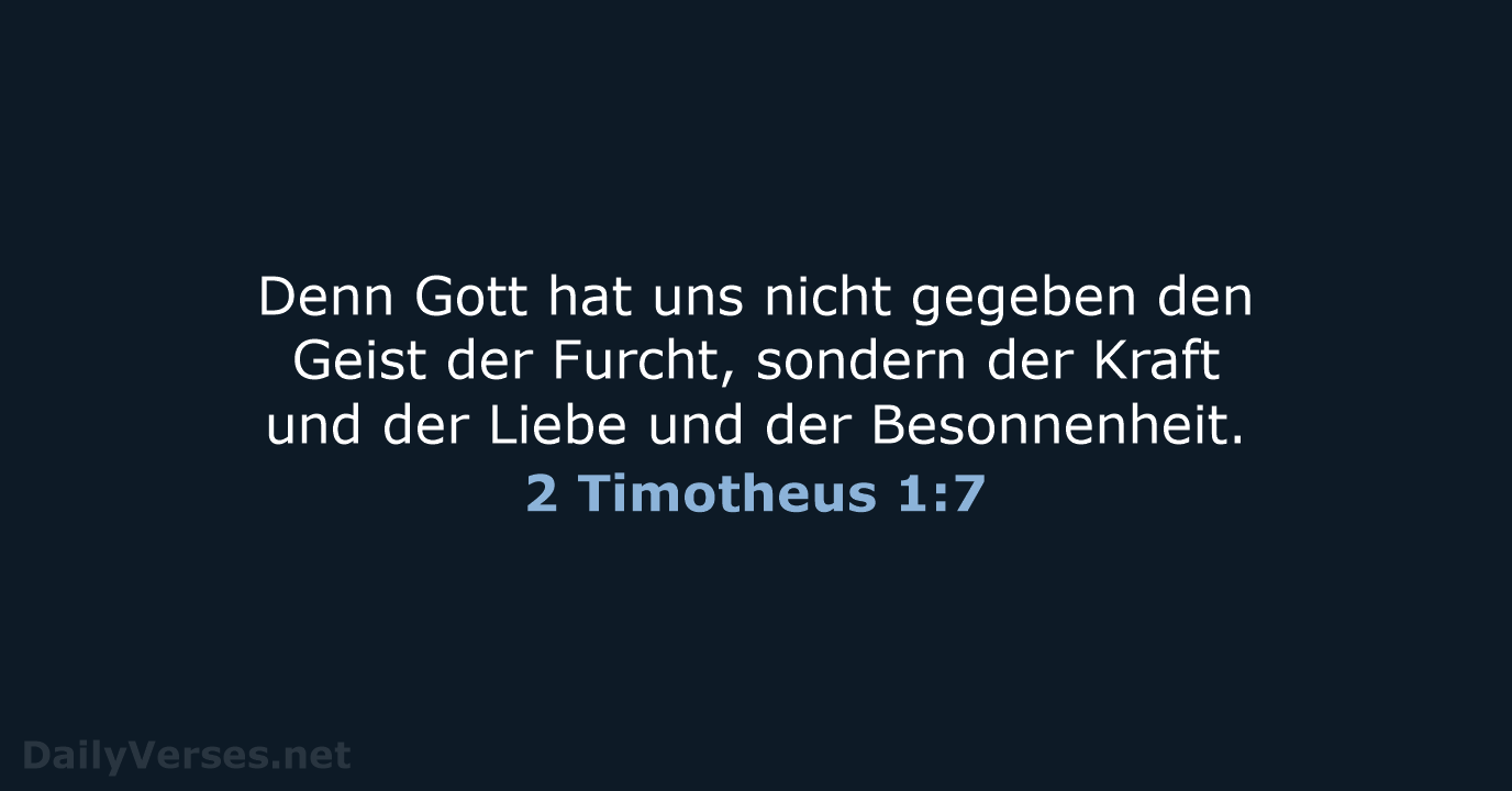 2 Timotheus 1:7 - LUT