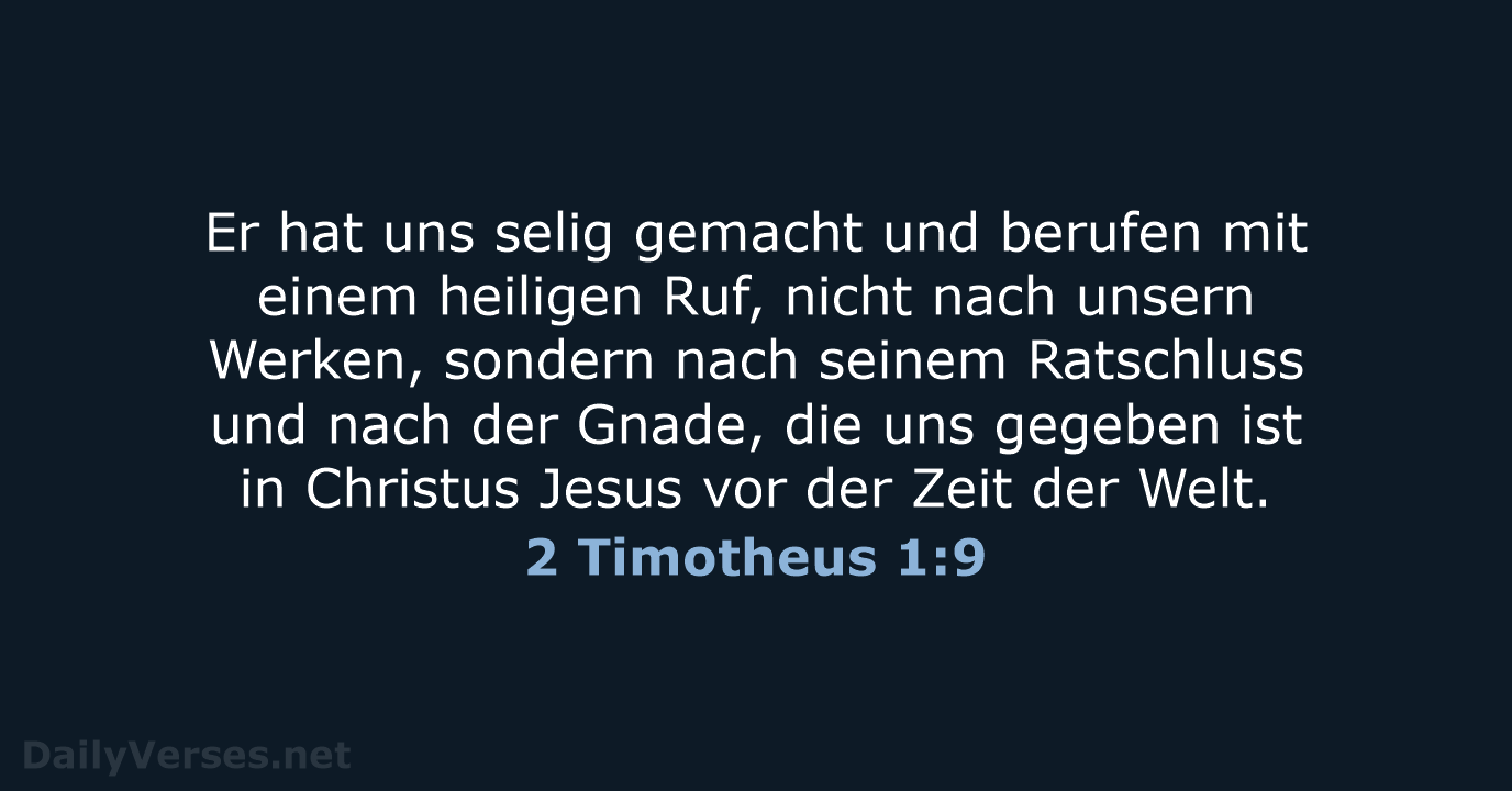 2 Timotheus 1:9 - LUT
