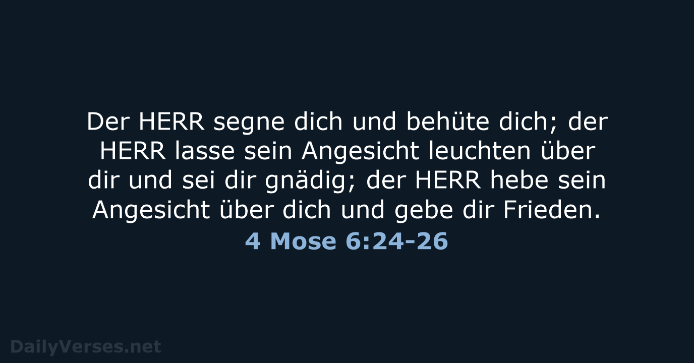 4 Mose 6:24-26 - LUT