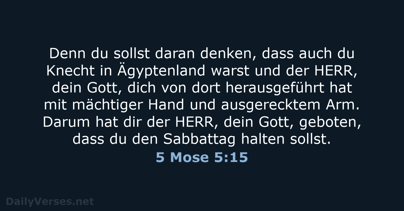 5 Mose 5:15 - LUT