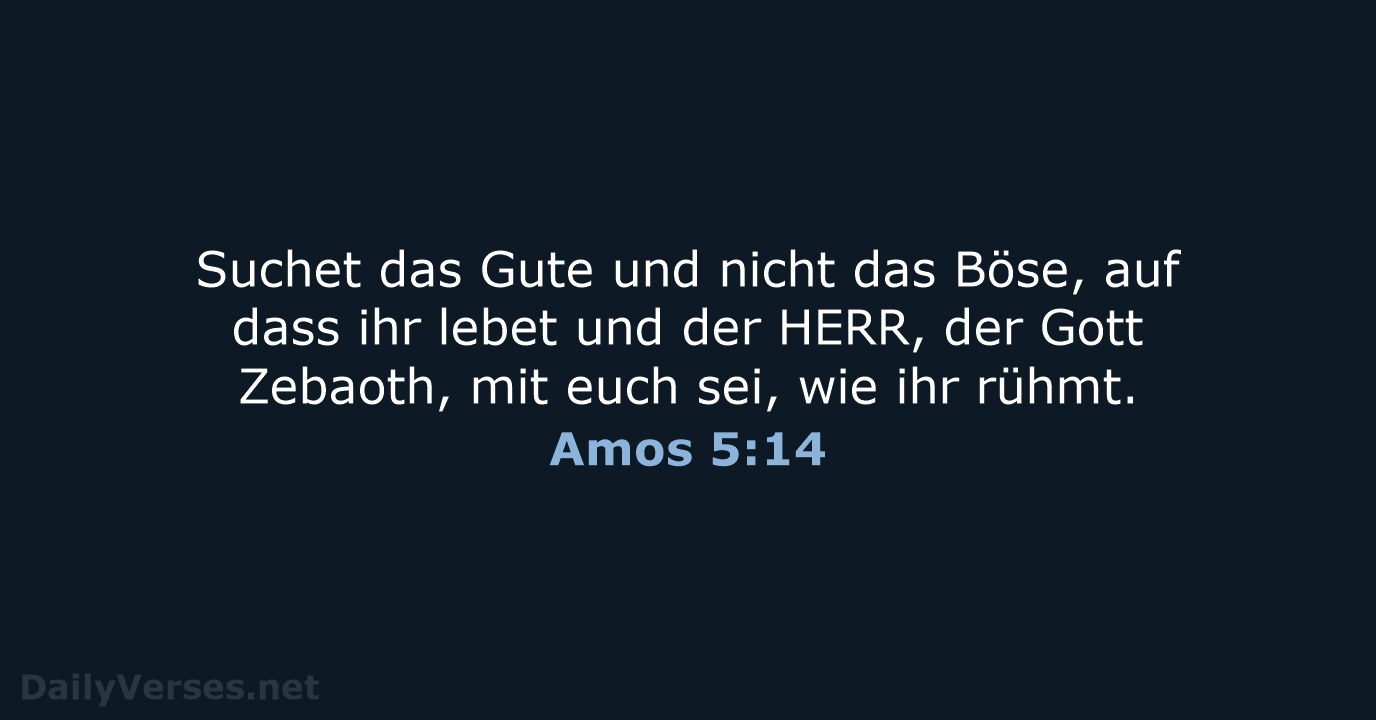 Amos 5:14 - LUT