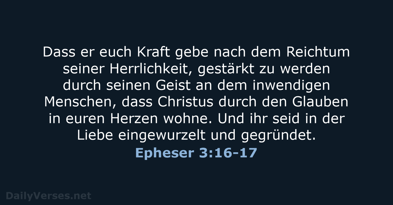 Epheser 3:16-17 - LUT