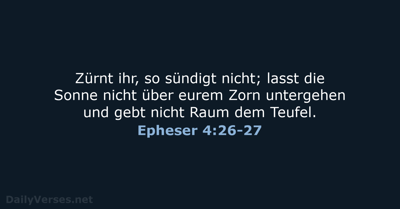 Epheser 4:26-27 - LUT