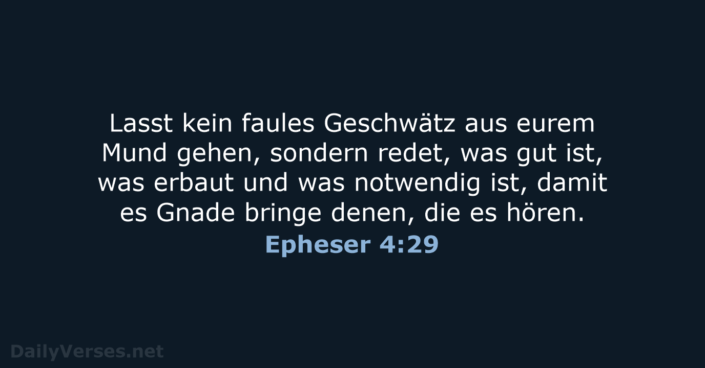 Epheser 4:29 - LUT