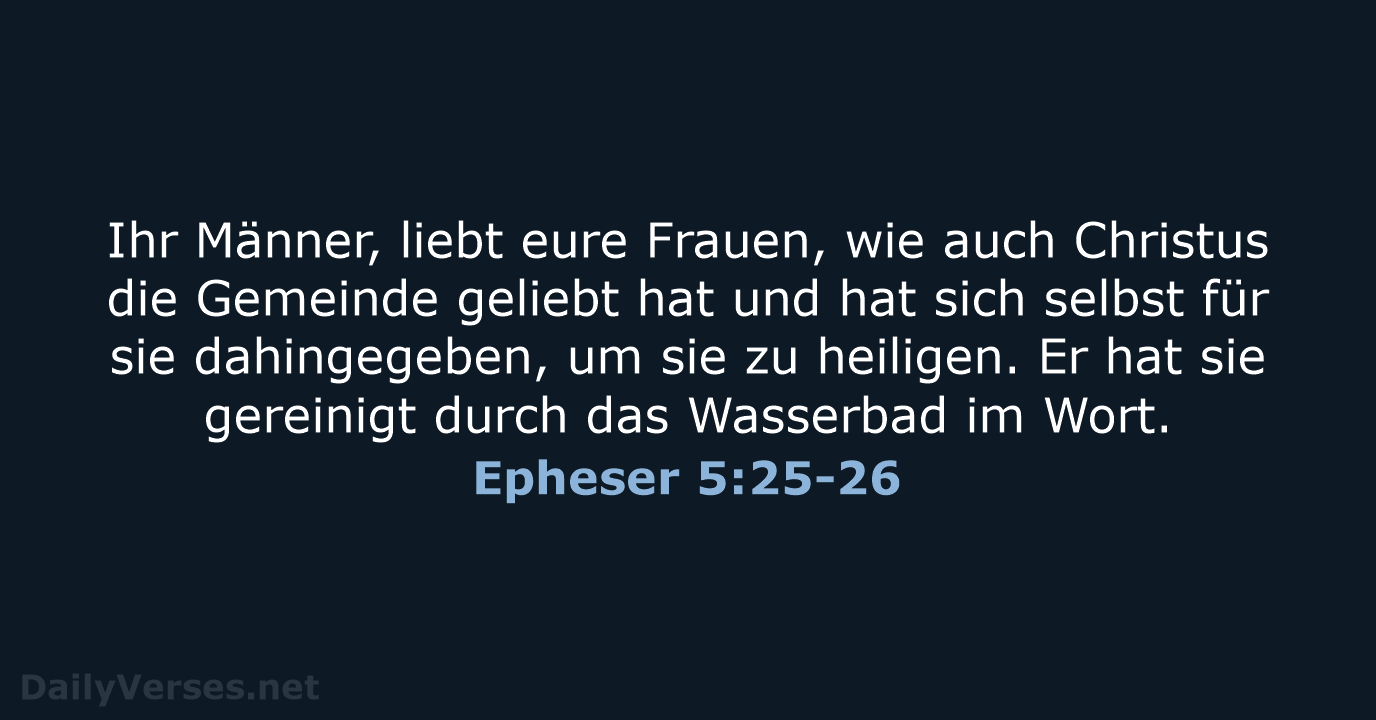 Epheser 5:25-26 - LUT