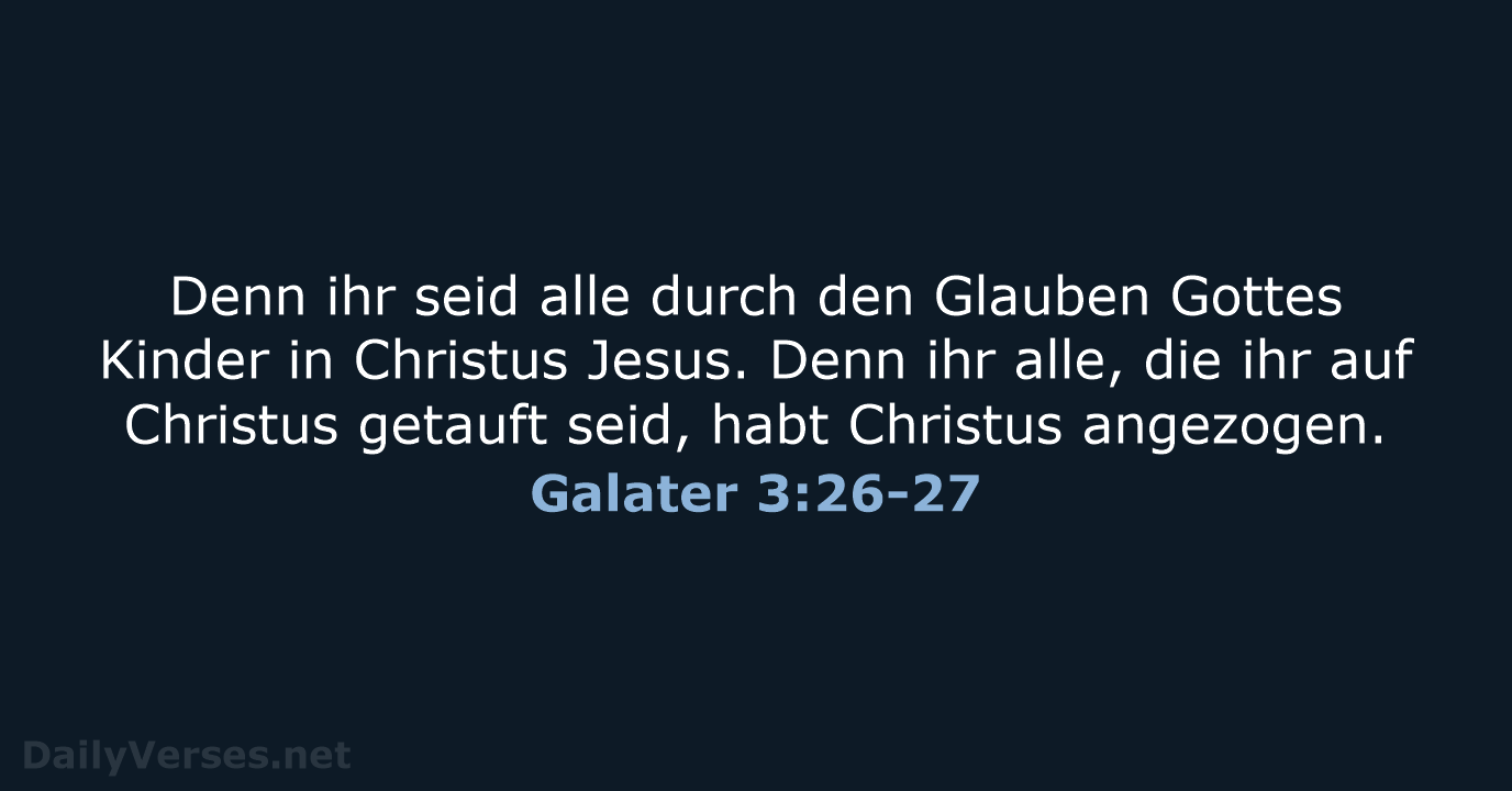 Galater 3:26-27 - LUT