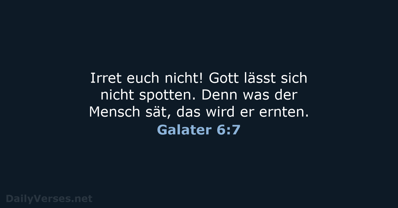 Galater 6:7 - LUT
