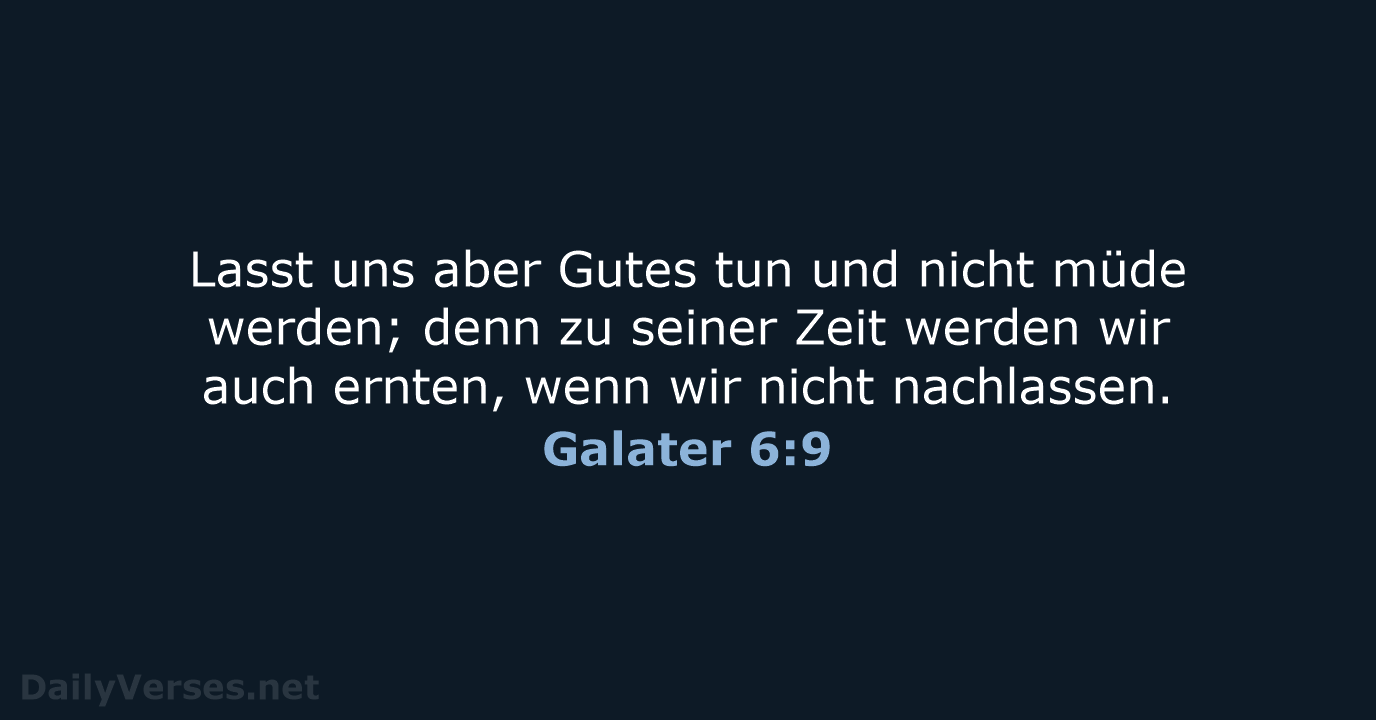 Galater 6:9 - LUT