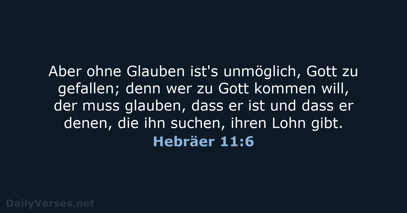 Hebräer 11:6 - LUT
