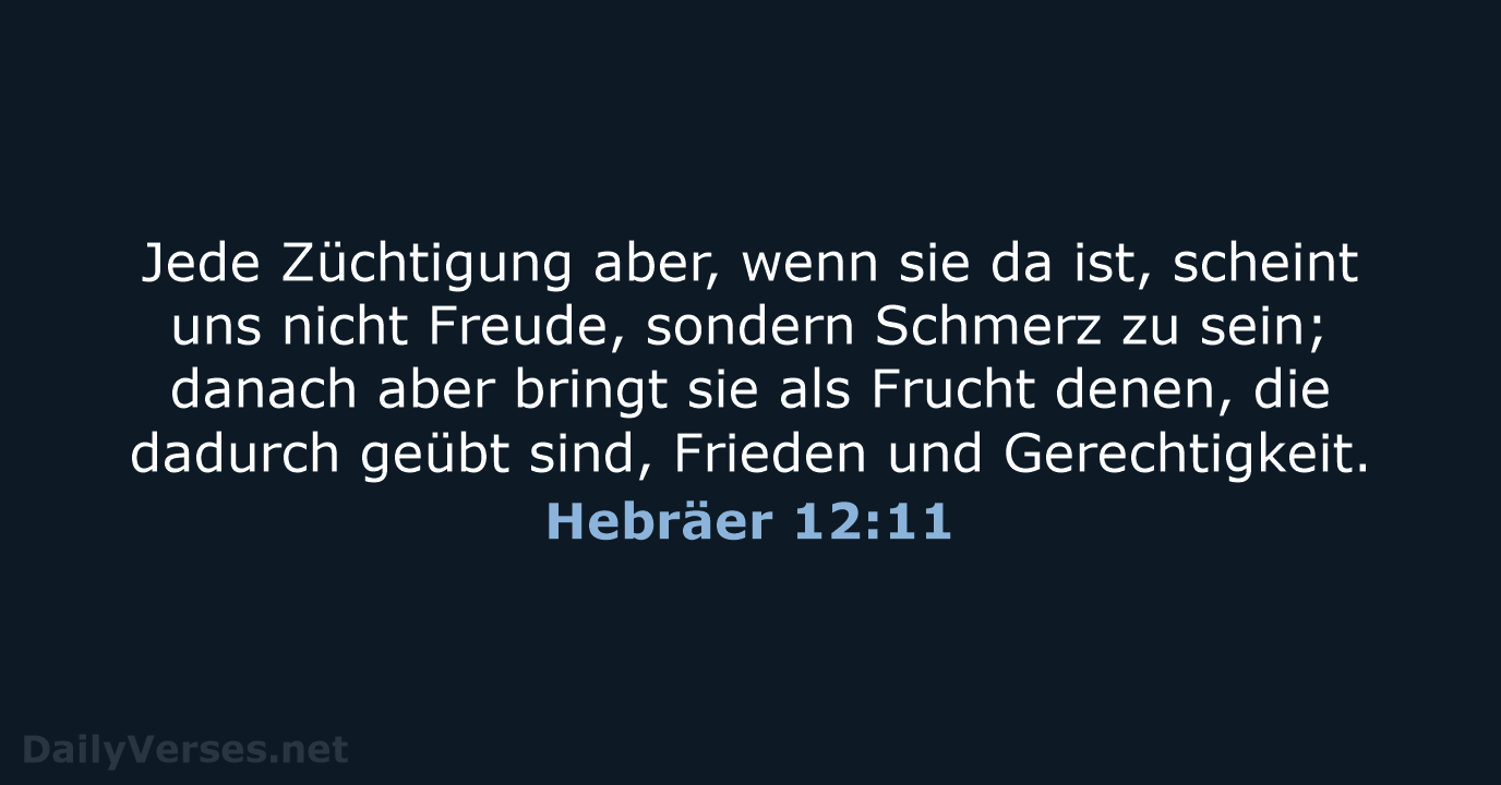 Hebräer 12:11 - LUT