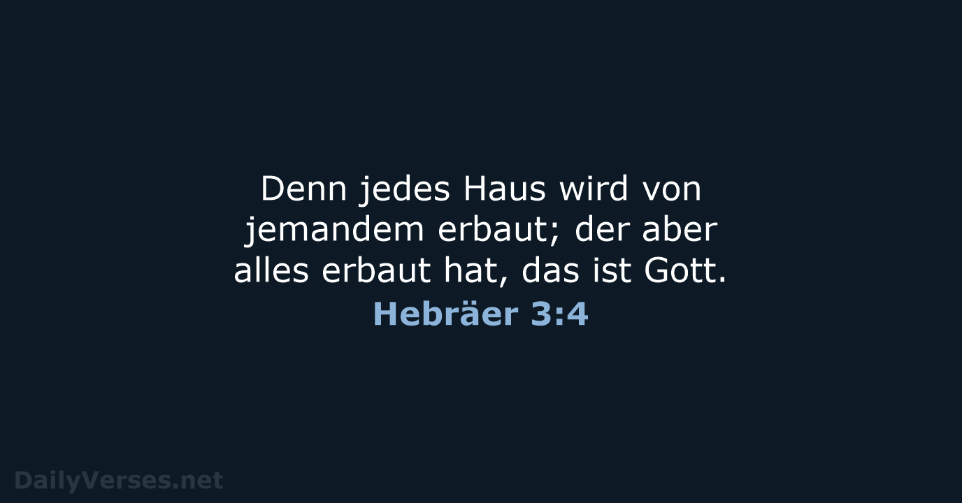 Hebräer 3:4 - LUT