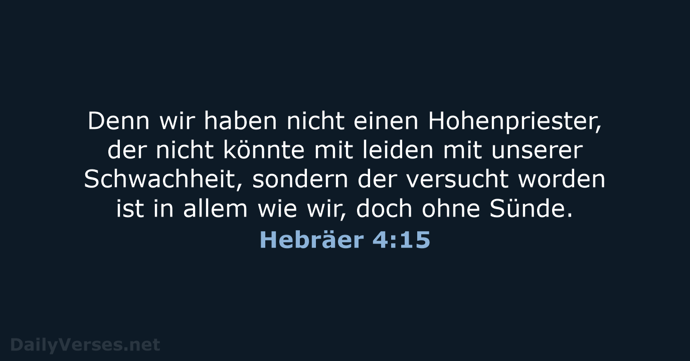 Hebräer 4:15 - LUT