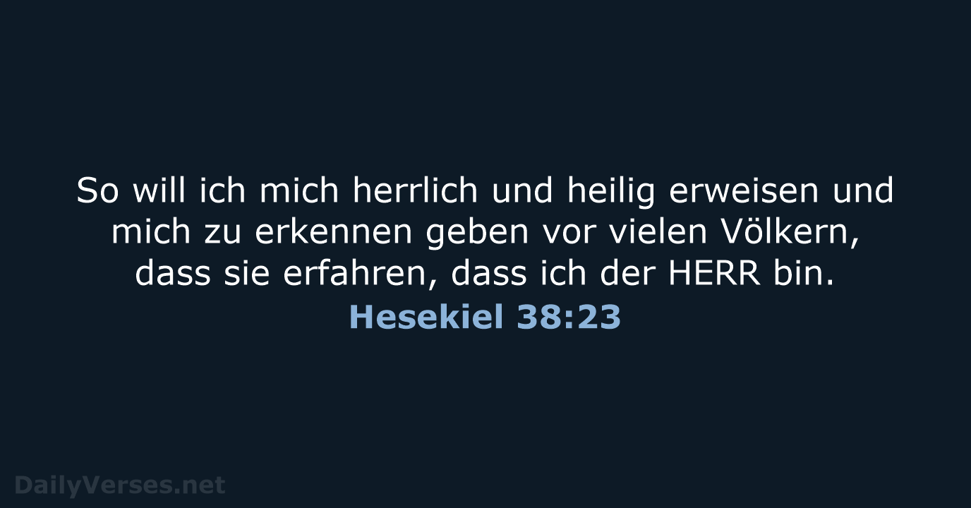 Hesekiel 38:23 - LUT
