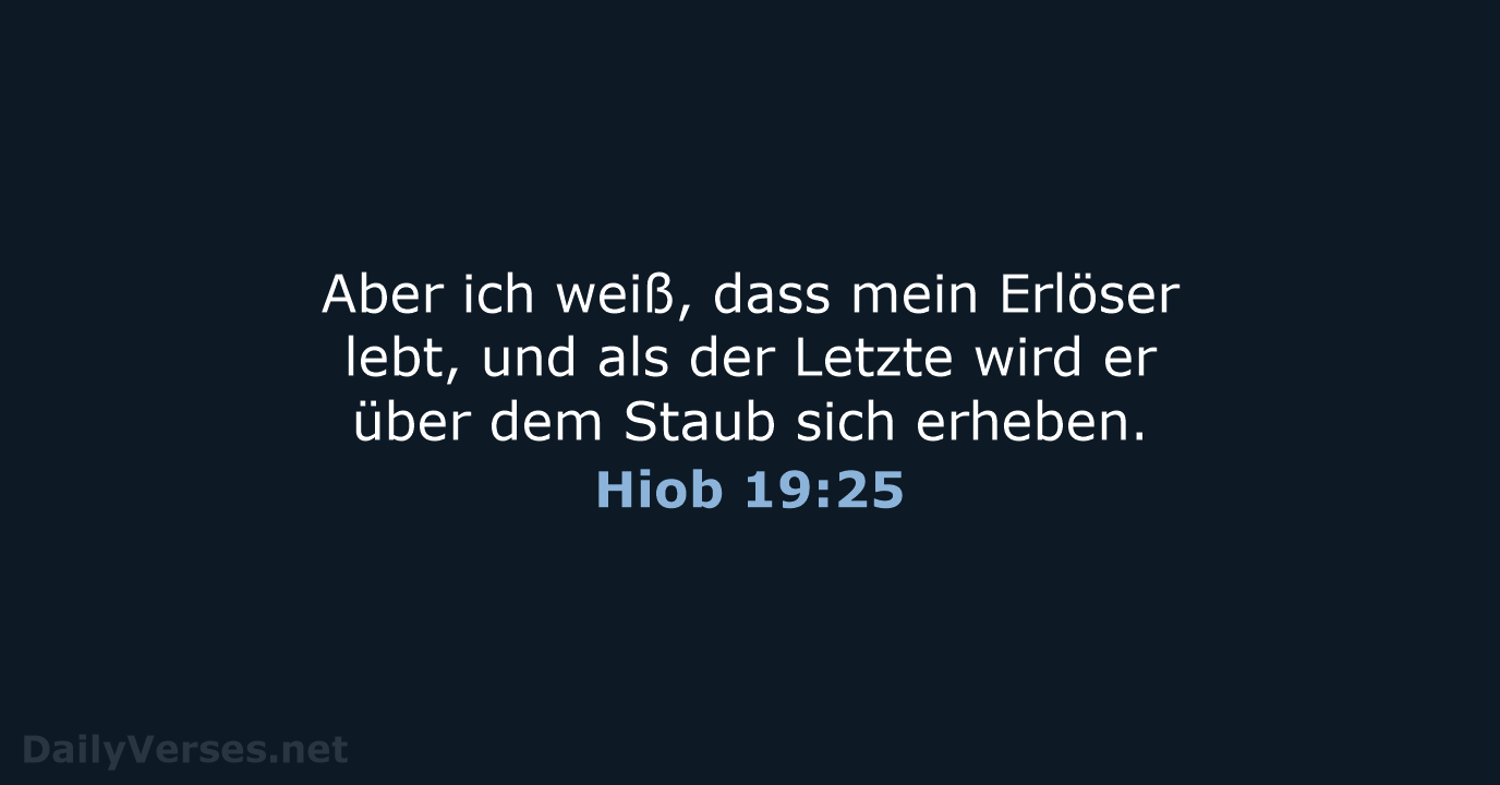 Hiob 19:25 - LUT
