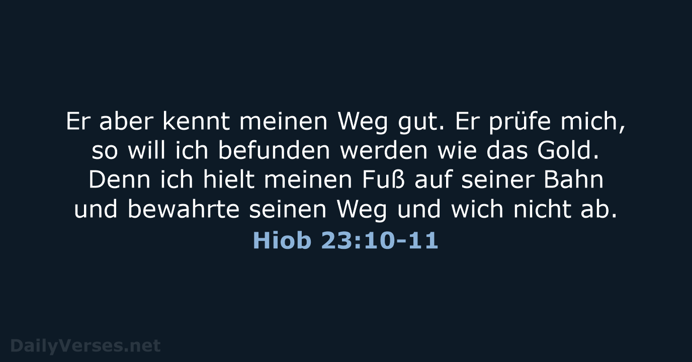 Hiob 23:10-11 - LUT