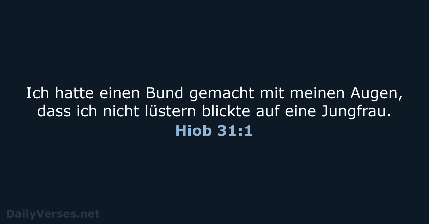 Hiob 31:1 - LUT