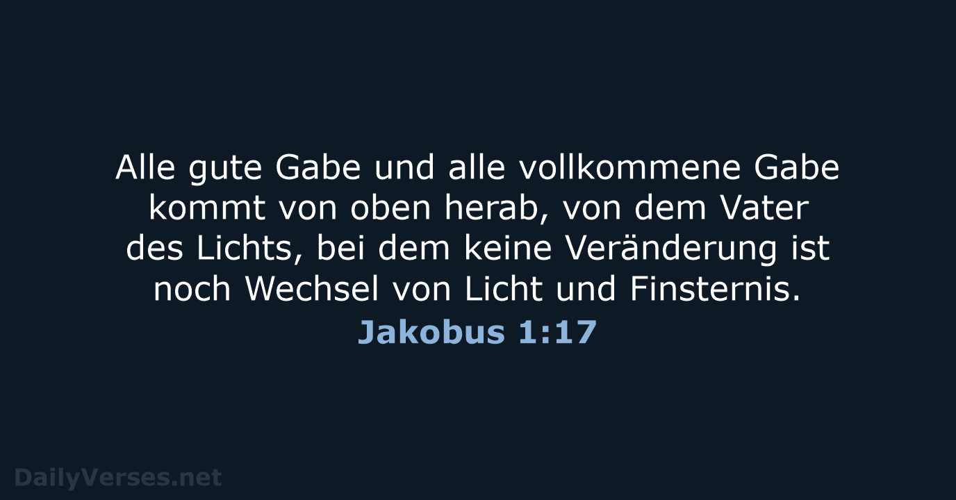 Jakobus 1:17 - LUT