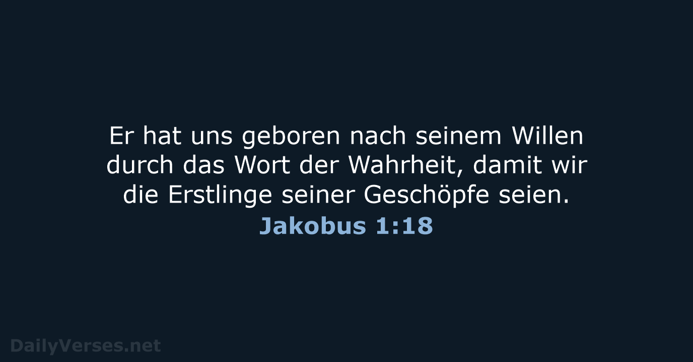 Jakobus 1:18 - LUT