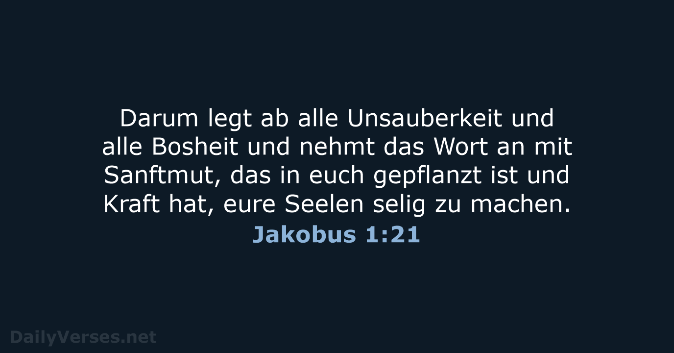 Jakobus 1:21 - LUT