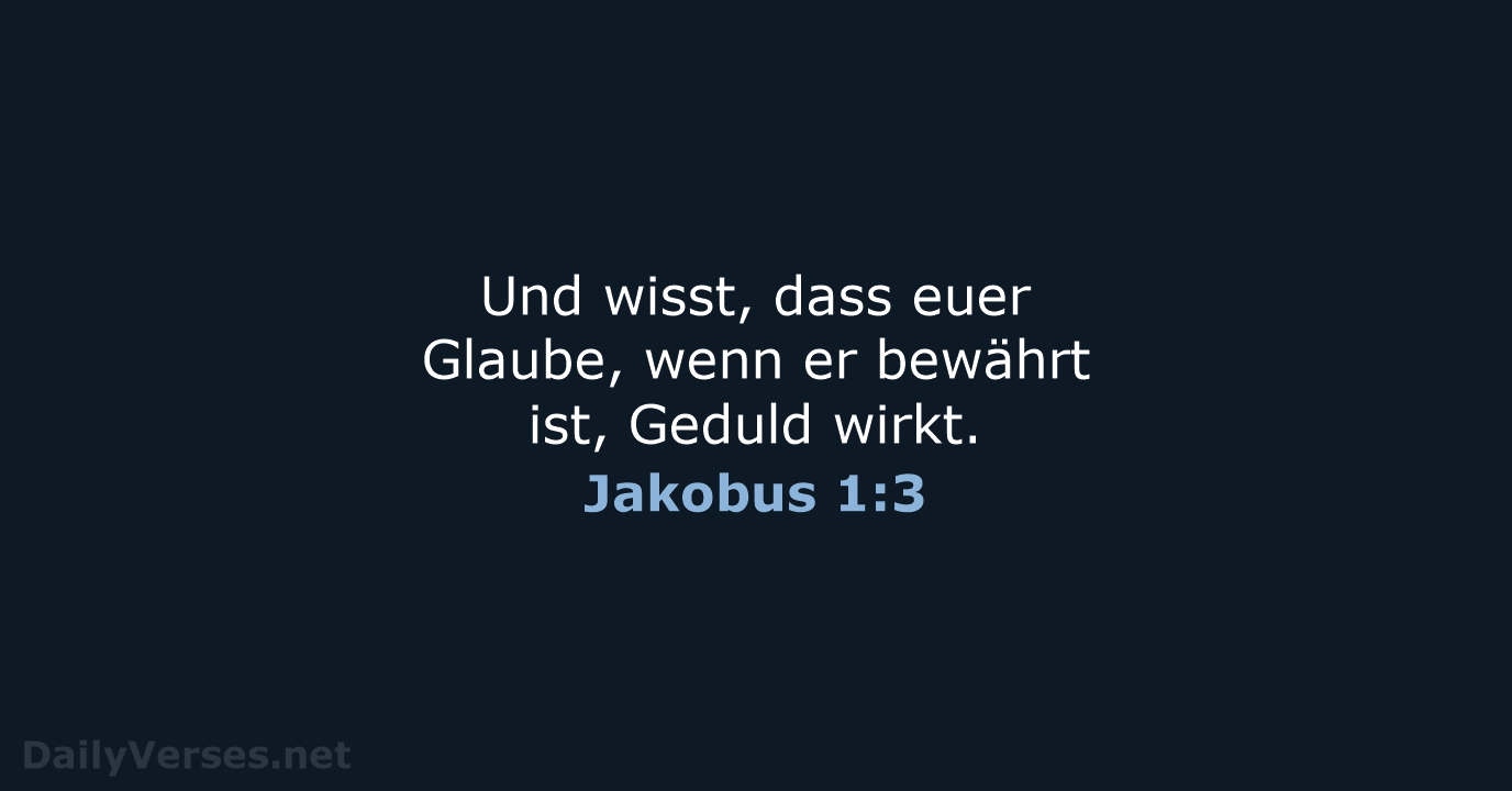 Jakobus 1:3 - LUT