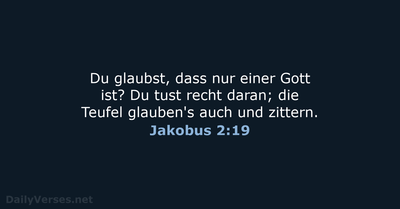 Jakobus 2:19 - LUT