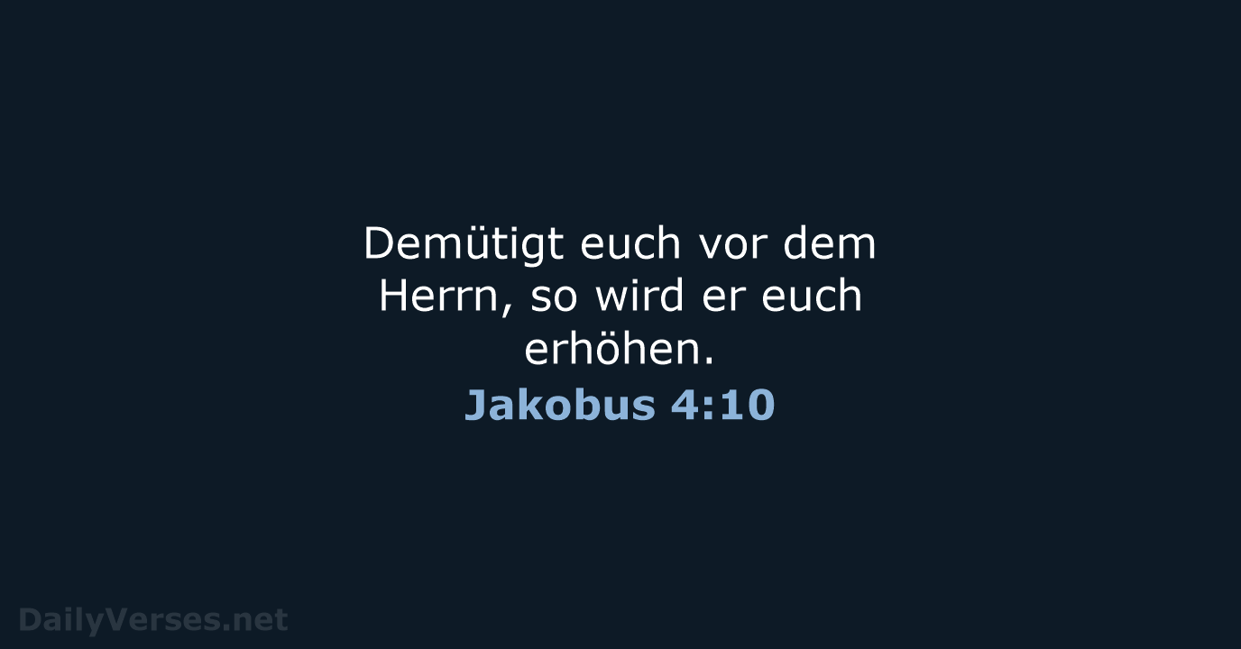 Jakobus 4:10 - LUT